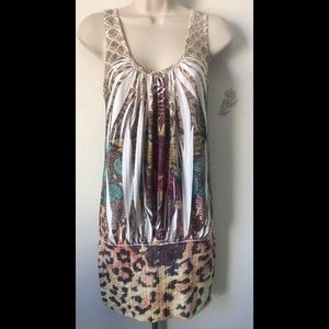 XXI Sublimation Sleeveless Small Stretch Dress